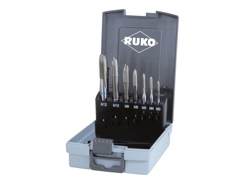 7-delni set strojnih navojnih svedrov RUKO, HSS, DIN 371/376, tip B, 245057RO