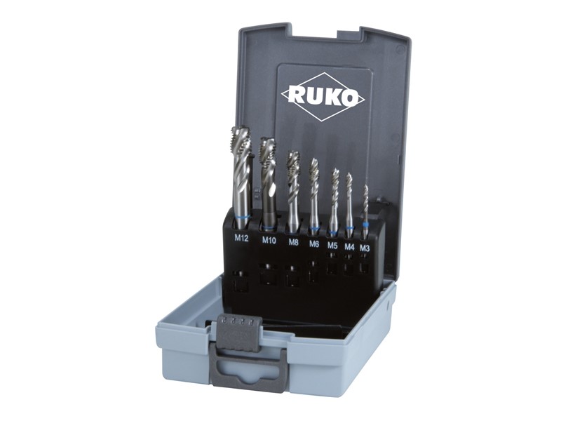 7-delni set strojnih navojnih svedrov RUKO, HSS, DIN 371/376, tip C, 245058RO