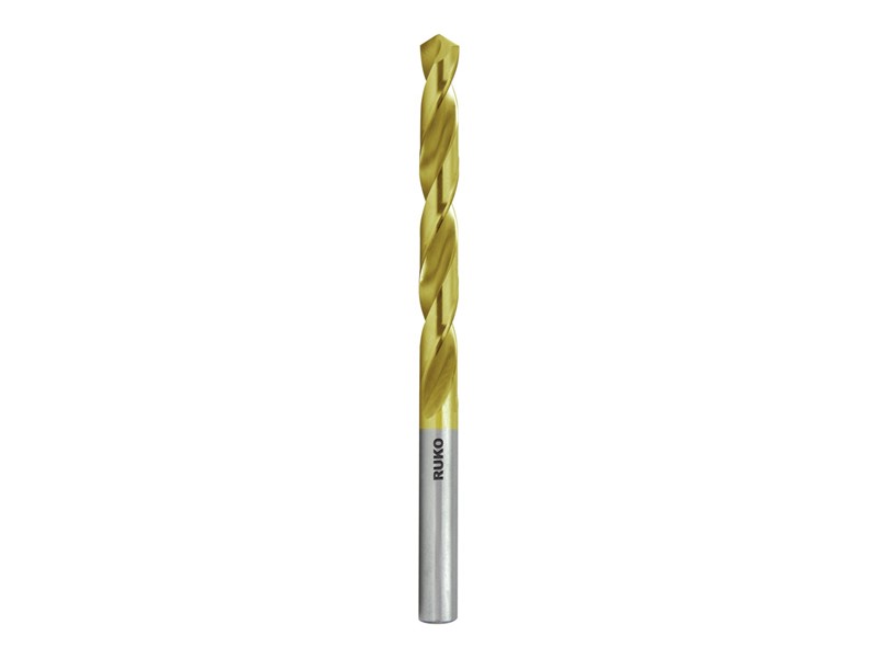 Spiralni sveder za kovino RUKO, HSS, DIN 338, TiN, tip N, 250010T