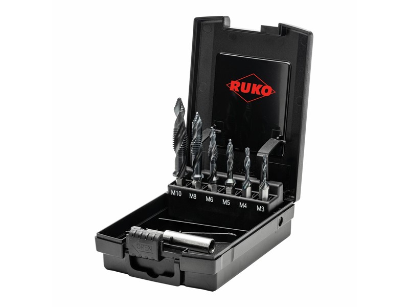 7-delni set kombiniranih navojnih svedrov RUKO, HSS, RUnaTEC, 270620PRO