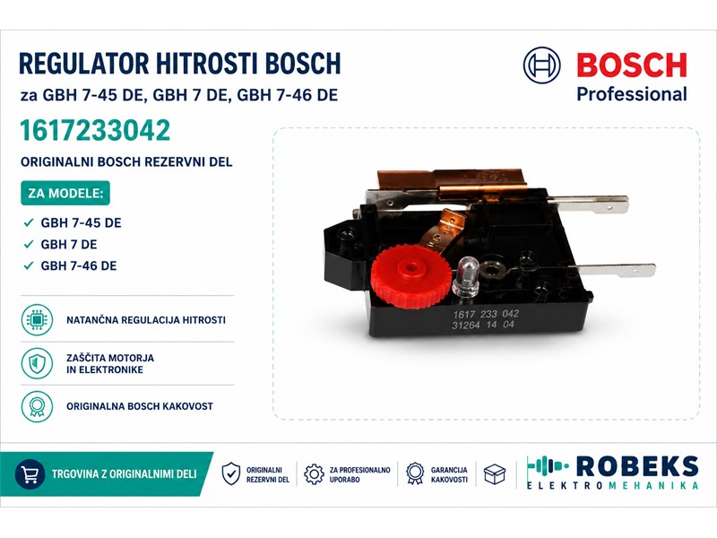Regulator hitrosti Bosch, za GBH 7-45 DE, GBH 7 DE, GBH 7-46 DE, 1617233042