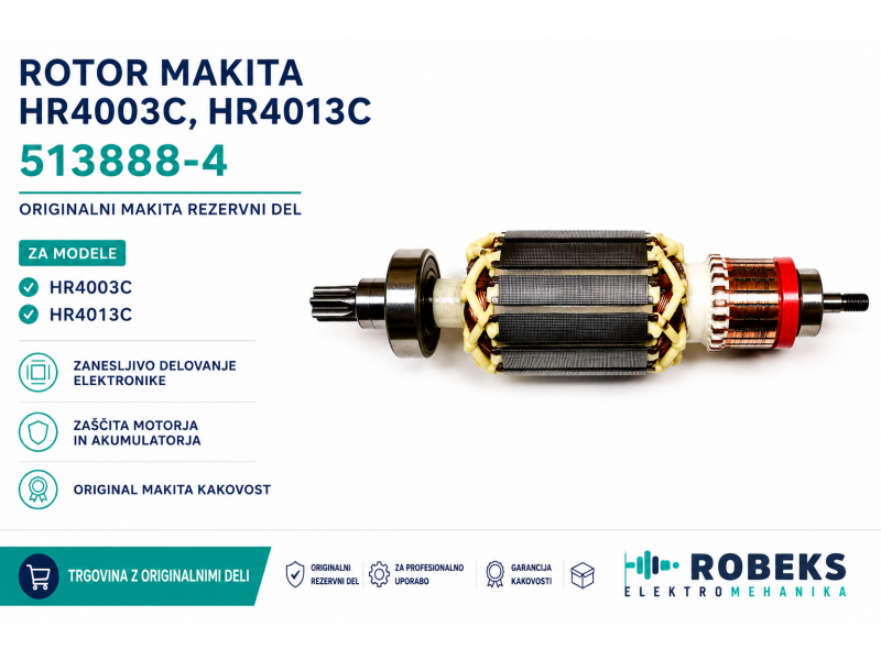 Rotor Makita HR4003C, HR4013C, 220-240V, 513888-4