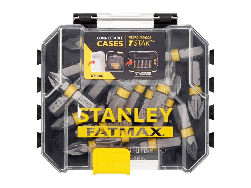 Set vijačnih nastavkov Stanley, PZ2, 25mm, STA60100