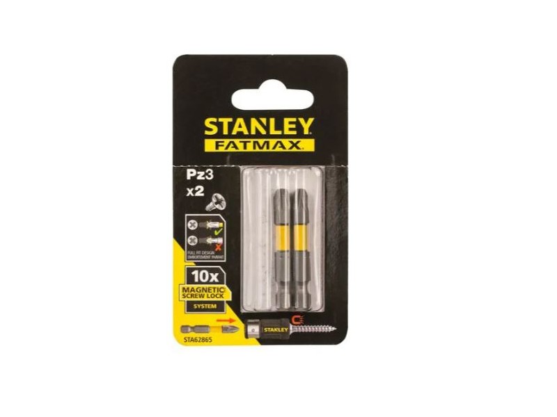Vijačni nastavek Stanley, Dimenzije: PZ3x50mm, Pakiranje: 2kos, STA62865