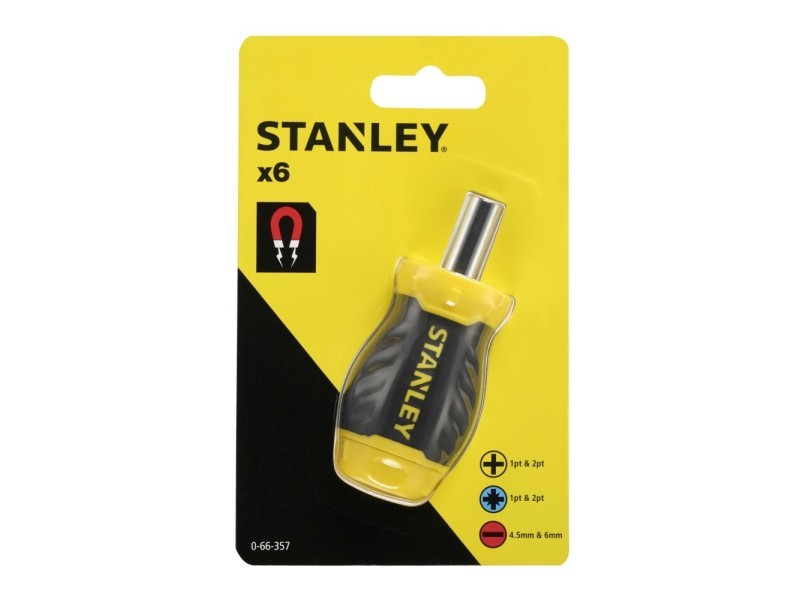 Kratki izvijač z nastavki Stanley