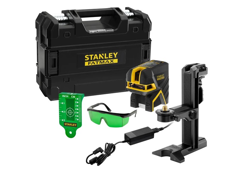 Križni laser Stanley FATMAX s 5 točkami (zelen, Li-Ion)