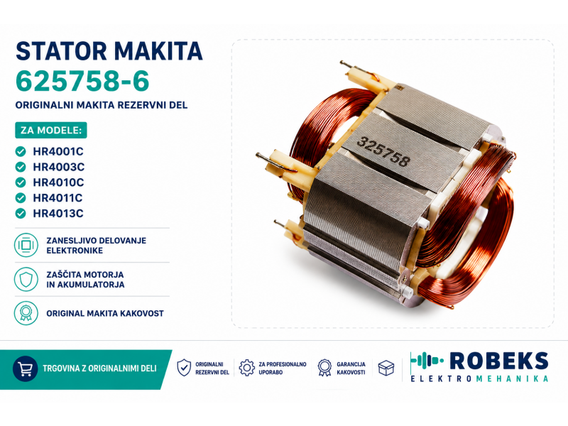 Stator Makita HR4001C, HR4003C, HR4010C, HR4011C, HR4013C, 625758-6