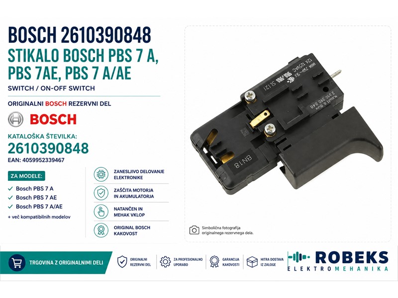 Stikalo Bosch PBS 7 A, PBS 7AE, PBS 75 AE, 2610390848