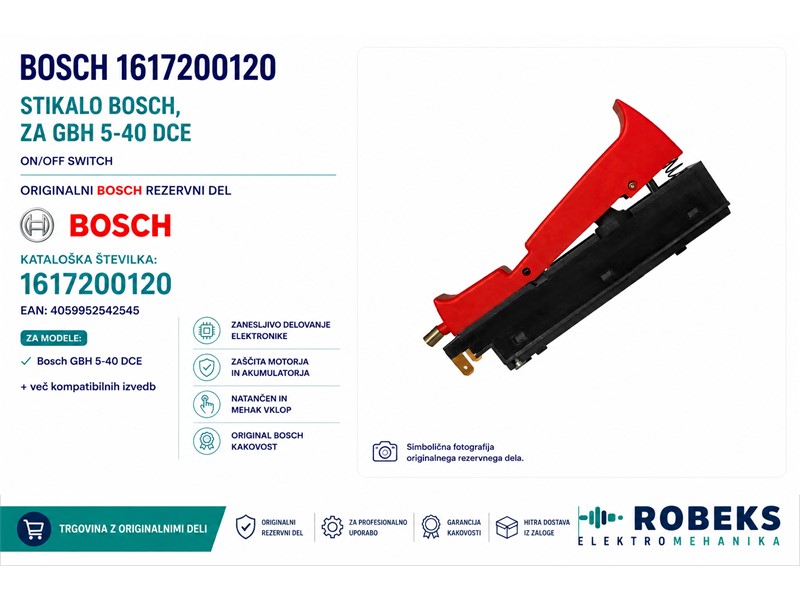 Stikalo Bosch, za GBH 5-40 DCE, 1617200120