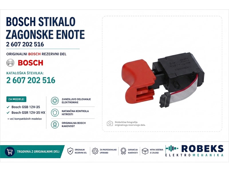 Stikalo Bosch, za GSB 12V-35 GSR 12V-35 HX, 2607202516