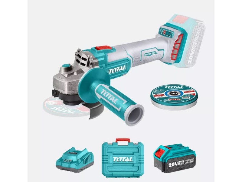 Akumulatorski kotni brusilnik TOTAL TAGLI2011587, 20V, 115mm, M14, 4.45kg