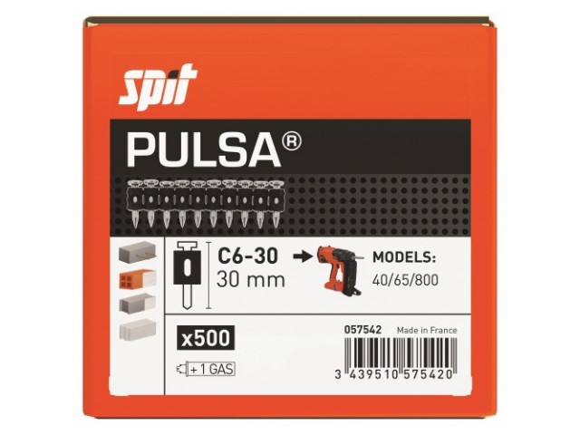 Spit žeblji C 6-30 za navaden kamen, beton in jeklo., Dimenzije: 30mm, Pakiranje: 500 kos., 057542