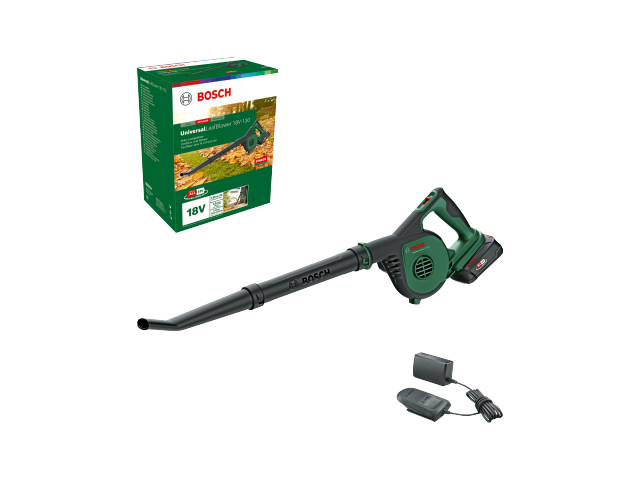 Akumulatorski puhalnik listja Bosch UniversalLeafBlower 18V-130, 18V, 185–245km/h, 1.6kg, 06008A0600