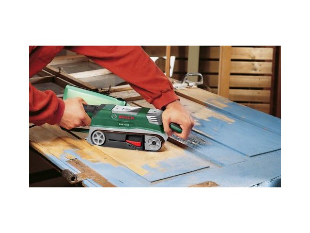 Tračni brusilnik Bosch PBS 75 AE, 750W, 200–350 m/min, 76x165 mm, 3,5kg, 06032A1120