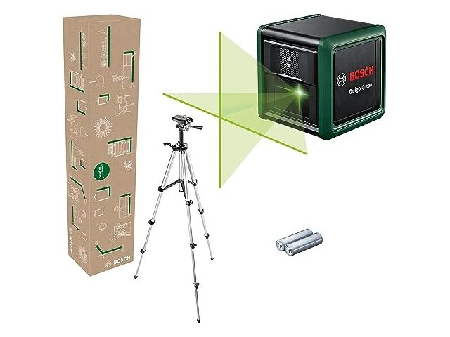 Križni laser Bosch Quigo Green, 500–540Nm, 1/4