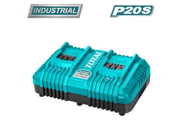 Akumulatorski polnilnik baterij P20S 2-polnilnik Total, 4A /20V/ INDUSTRIAL, TCLI2034E