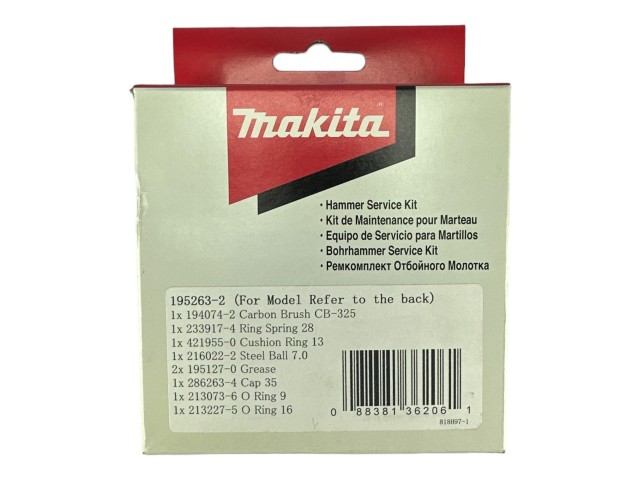 Servisni set udarnega kladiva Makita, za HR2230, HR2460, HR2470, HR2470F, HR2470FT, HR2470T, 195263-2