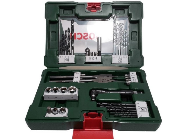 41-delni komplet TiN svedrov in vijačnih nastavkov Bosch V-Line s kotnim vijačnikom, 2607017316