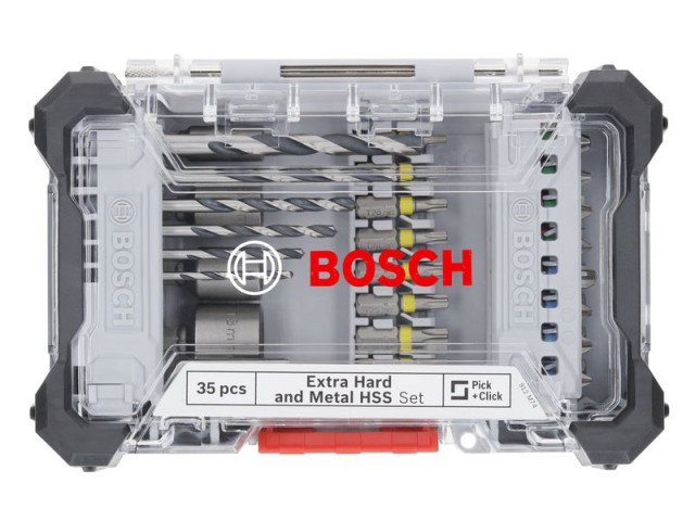 35-delni Bosch komplet vijačnih nastavkov Extra Hard in kovinskih svedrov HSS, 2607017729
