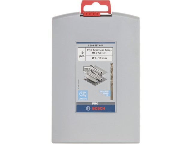 19-delni komplet svedrov Bosch PRO Stainless Steel HSS-Co, 2608587014