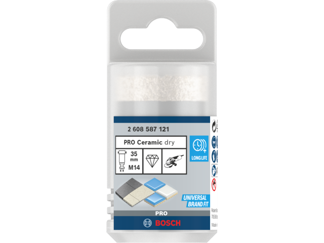 Vrtalna krona Bosch PRO Ceramic dry, Dimenzije:35 x 35 x 22,23 mm, 2608587121