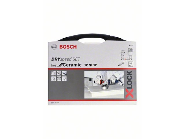 X-LOCK Bosch Dry Speed komplet, Dimenzije: 20, 25, 35, 51, 68 mm + 1 diamantni rezkar, 2608599037