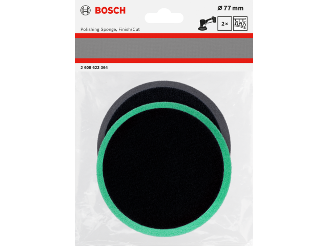 Komplet polirnih gob Bosch, 77 mm, 2 kosa, 2608623364