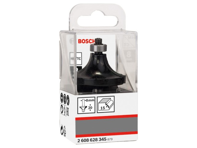 Rezkar Bosch za zaoblitev z vodilnim krogličnim ležajem, dvorezilni, trdokovinski, 2608628345