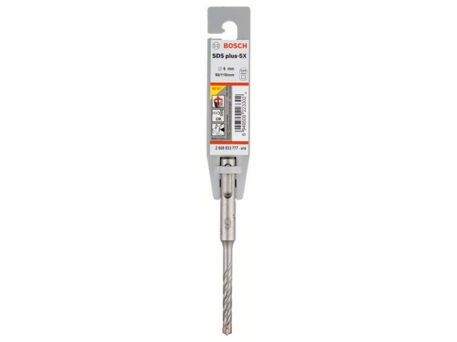 Udarni sveder Bosch PRO SDS-plus-5X, Dimenzije: 6x50x110mm, 2608833777