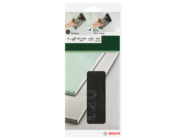 Brusilna rešetka Bosch, Dimenzije: 93x230mm, Zrnatost: 120, 2609256359