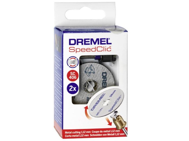 Rezalna plošča Dremel® EZ SpeedClic, 38mm, za kovino, Pakiranje: 2kos, 2615S406JC