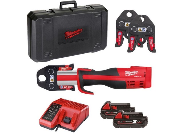 Akumulatorsko orodje za stiskanje cevi Milwaukee M18 BLHPT-202C V-SET, 4933451134