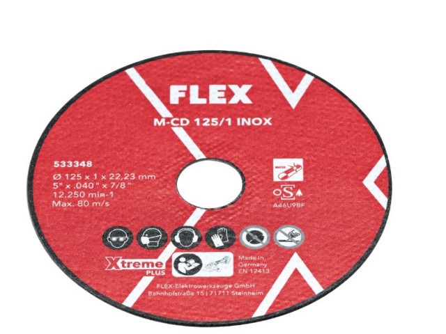 Tanka rezalna plošča Flex M-CD 125/1 INOX 10VE, 533348