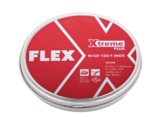 Tanka rezalna plošča Flex M-CD 125/1 INOX 10VE, 533348