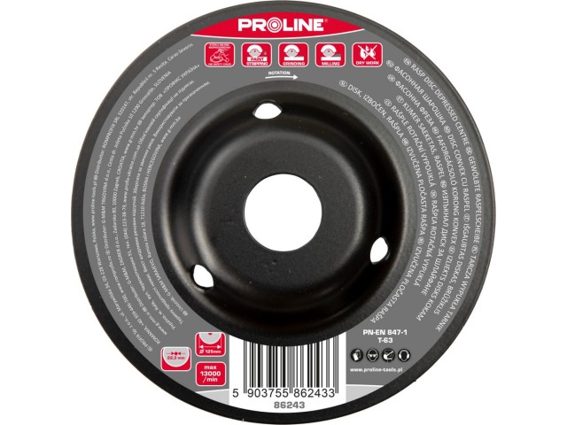 Brusni disk Proline, vbočen, 125mm, 86243