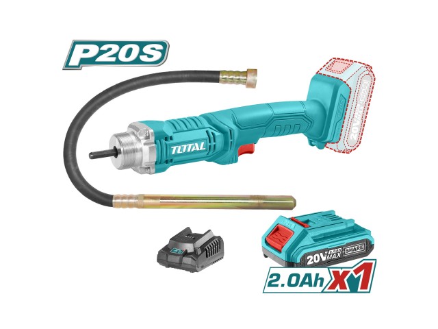 Akumulatorski vibrator za beton2300rpm/20V/2.0Ah-7.5Ah/P20S, TCVLI2023011