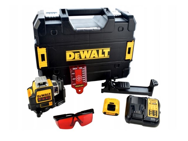 Križno linijski laser Dewalt DCE089D1R, 3 × 360° z rdečim žarkom