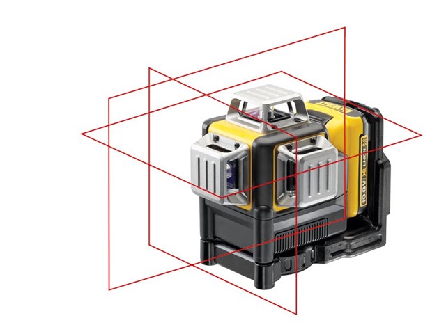 Križno linijski laser Dewalt DCE089D1R, 3 × 360° z rdečim žarkom