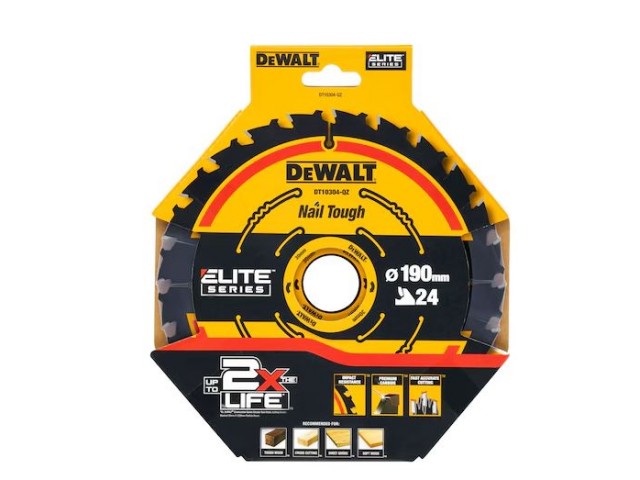 Žagin list Dewalt DT10304 za les, Dimenzije: 190x30mm, Zob: 24