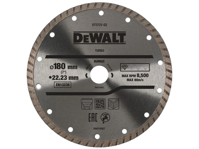 Diamantna rezalna plošča Dewalt DT3722