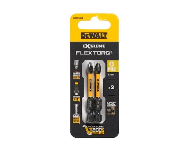 Vijačni nastavek Dewalt EXTREME FLEXTORQ DT70532T, PH2, 57mm