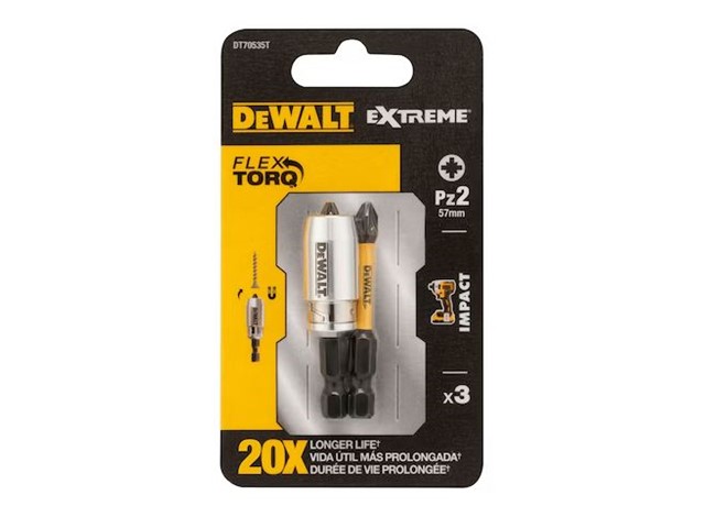 Vijačni nastavek Dewalt + magnetni nosilec, PZ2, 57mm, DT70535T