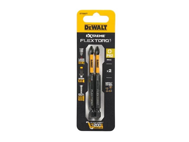 Vijačni nastavek Dewalt EXTREME FLEXTORQ DT70567T, PH2, 89mm