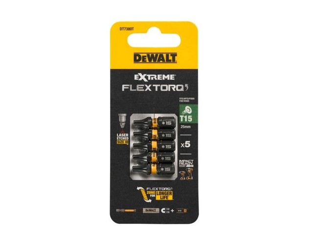 Vijačni nastavek Dewalt EXTREME FLEXTORQ DT7380T, T15, 25mm