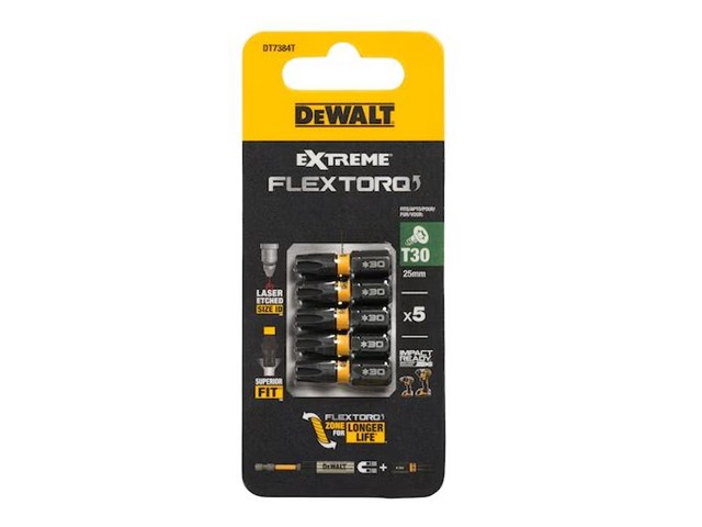 Vijačni nastavek Dewalt EXTREME FLEXTORQ DT7384T, T30, 25mm