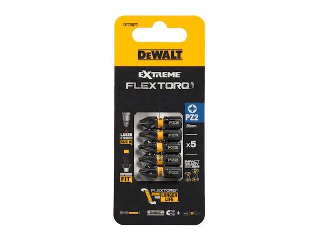 Vijačni nastavek Dewalt EXTREME FLEXTORQ DT7387T, PZ2, 25mm