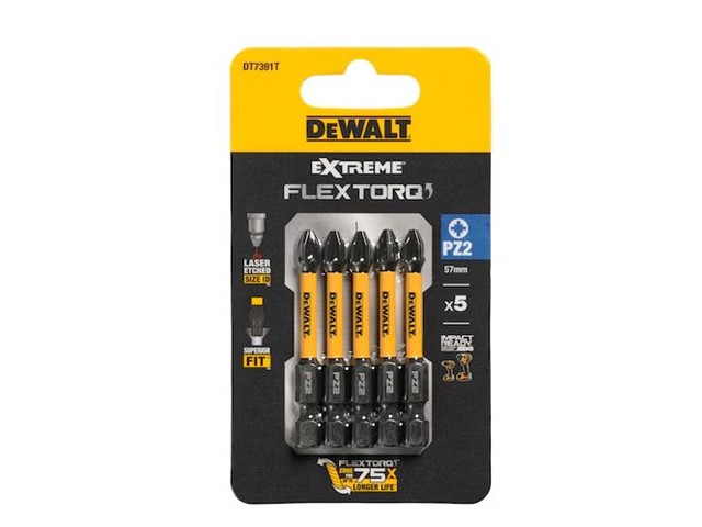 Vijačni nastavek Dewalt EXTREME FLEXTORQ DT7391T, PZ2, 57mm