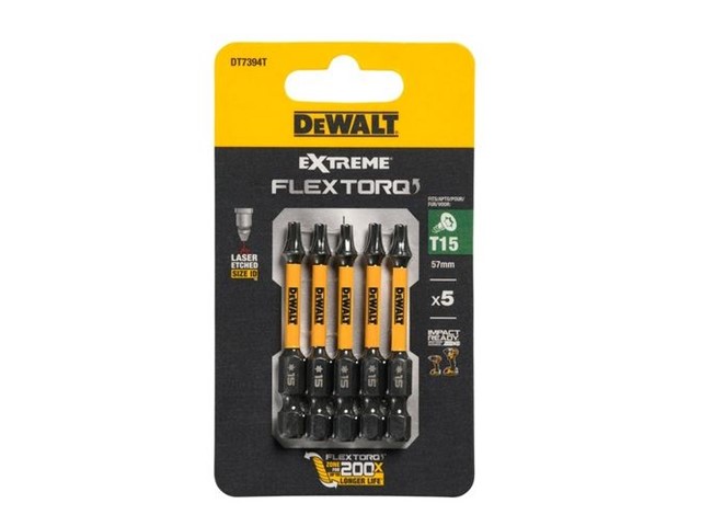 Vijačni nastavek Dewalt EXTREME FLEXTORQ DT7394T, T15, 57mm