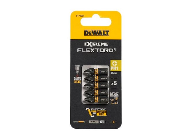 Vijačni nastavek Dewalt EXTREME FLEXTORQ DT7993T, PH1, 25mm