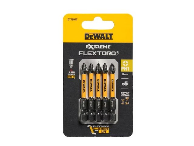 Vijačni nastavek Dewalt EXTREME FLEXTORQ DT7997T, PH1, 57mm